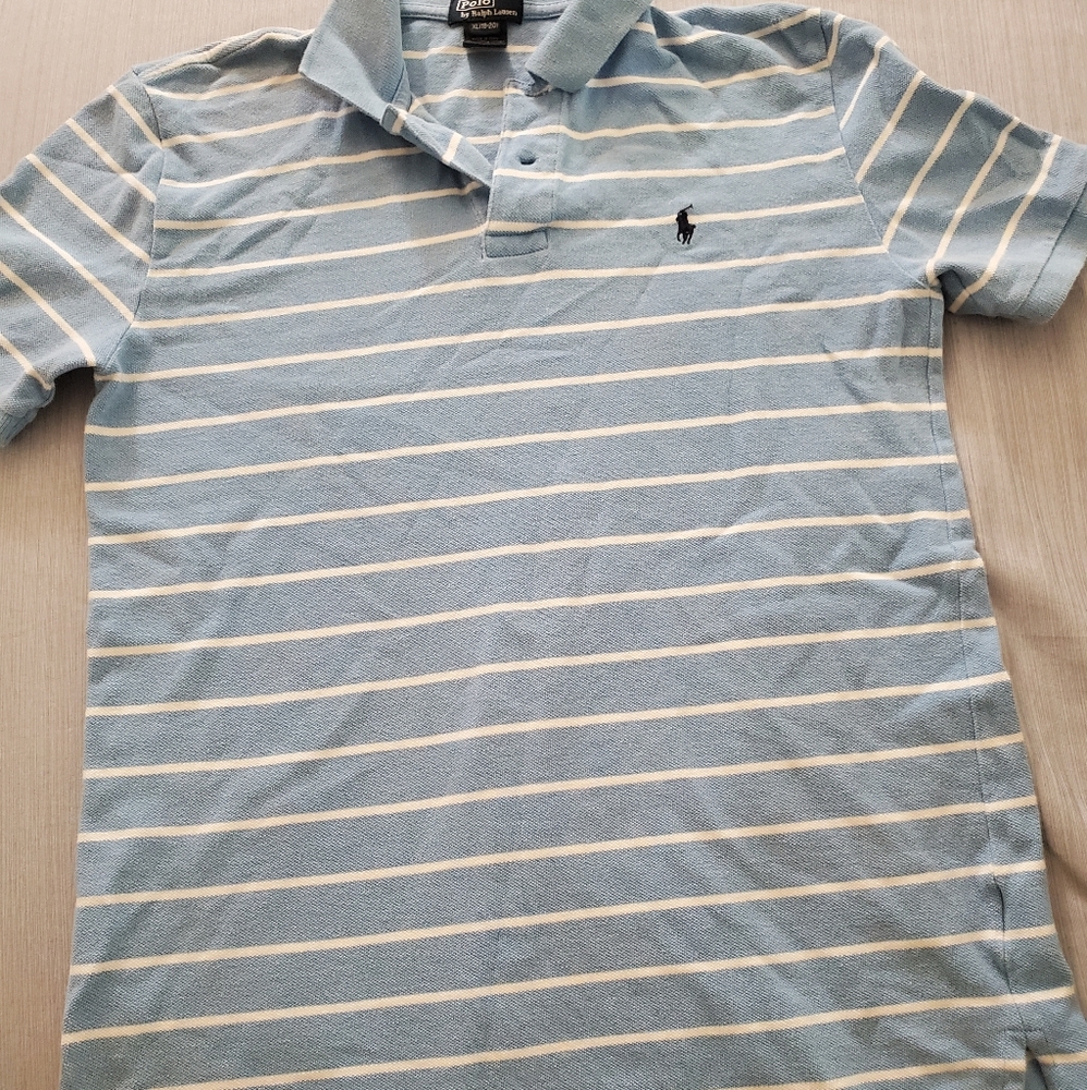 Polo by Ralph Lauren blue & white polo shirt